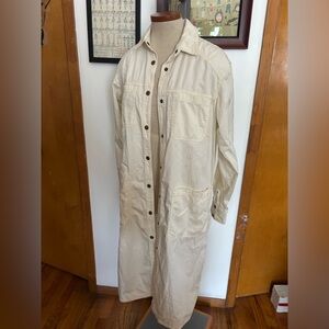 WE THE FREE / FREE PEOPLE: 100% COTTON Herringbone Twill Shirtdress SZ.S (WHITE)